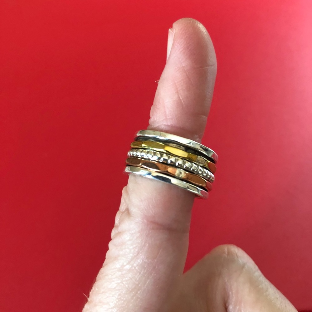 Ladies’ Sterling Silver Size 6 Spinner Ring